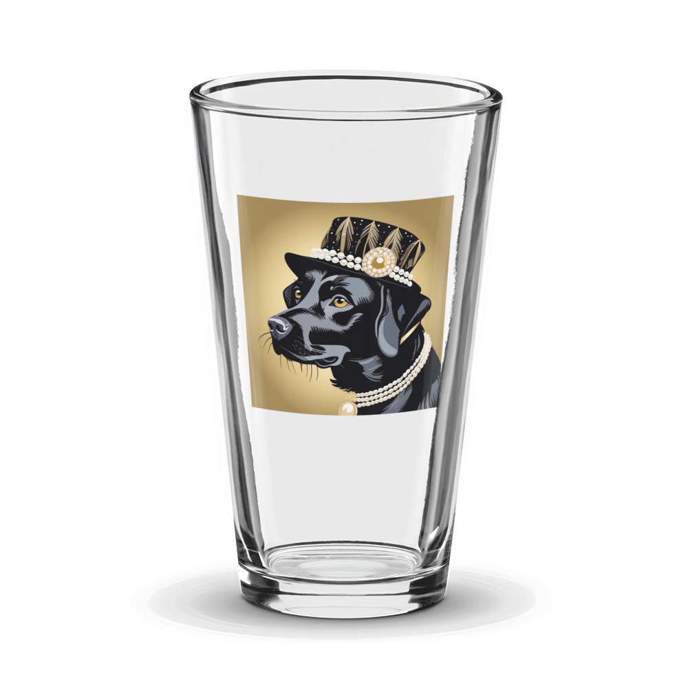 PugMug Custom Black Labrador Retriever Glass Tumbler
