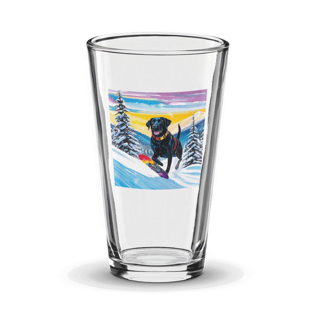 PugMug Custom Black Labrador Retriever Glass Tumbler