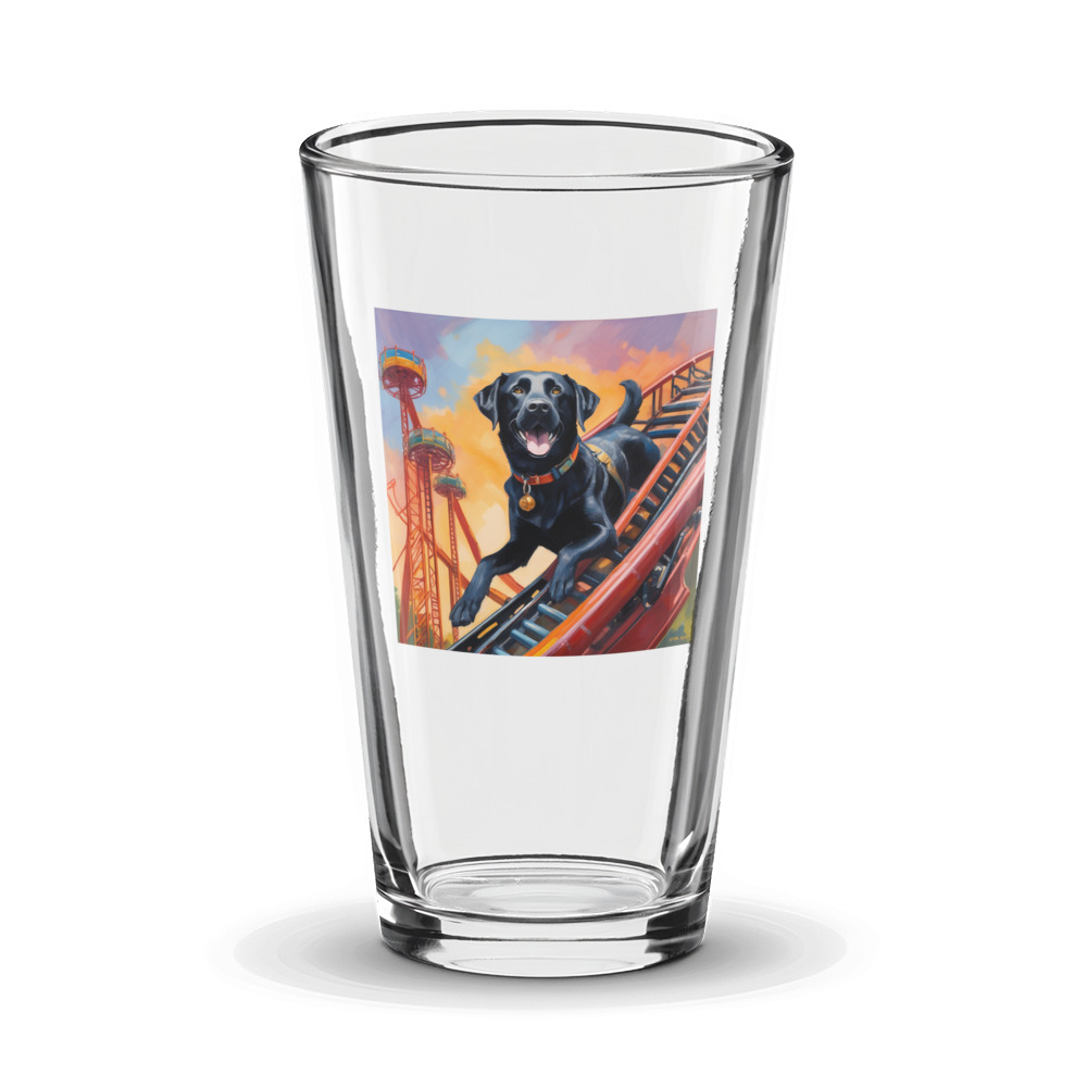 PugMug Custom Black Labrador Retriever Glass Tumbler