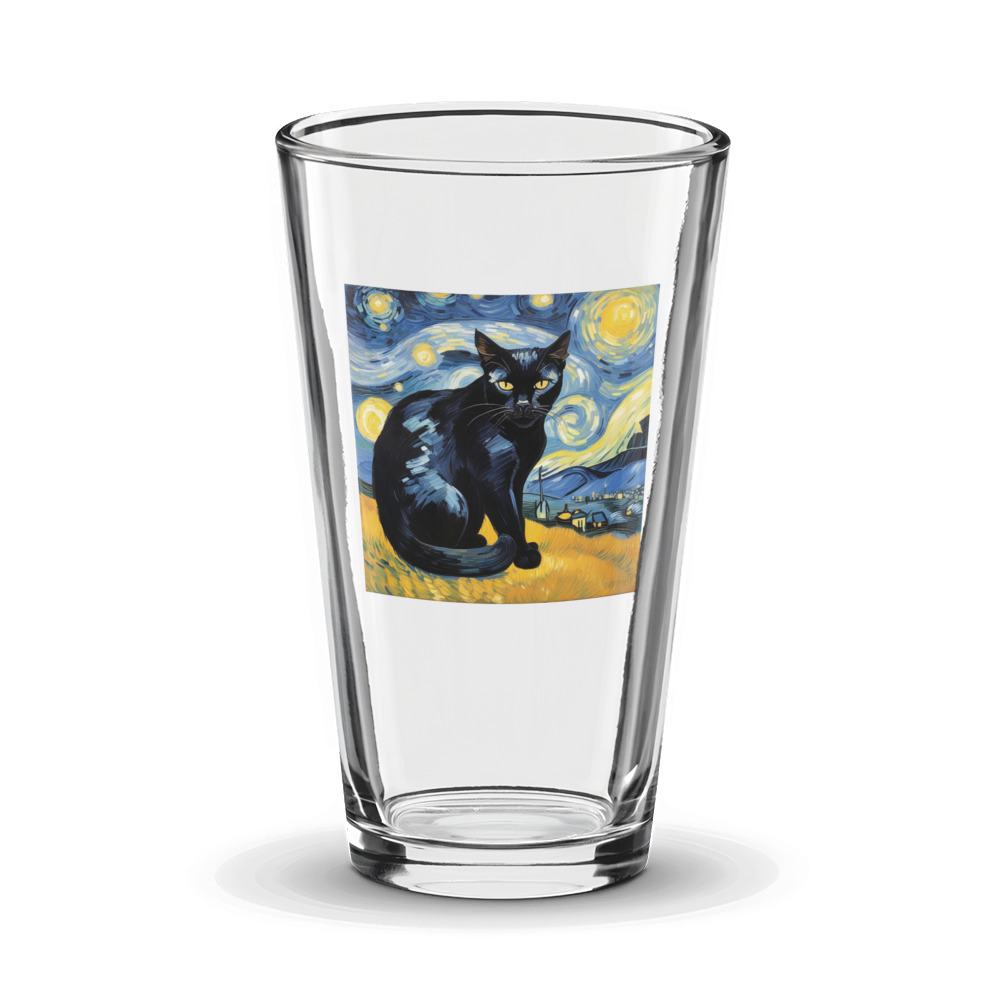 PugMug Custom Black Exotic Cat Glass Tumbler