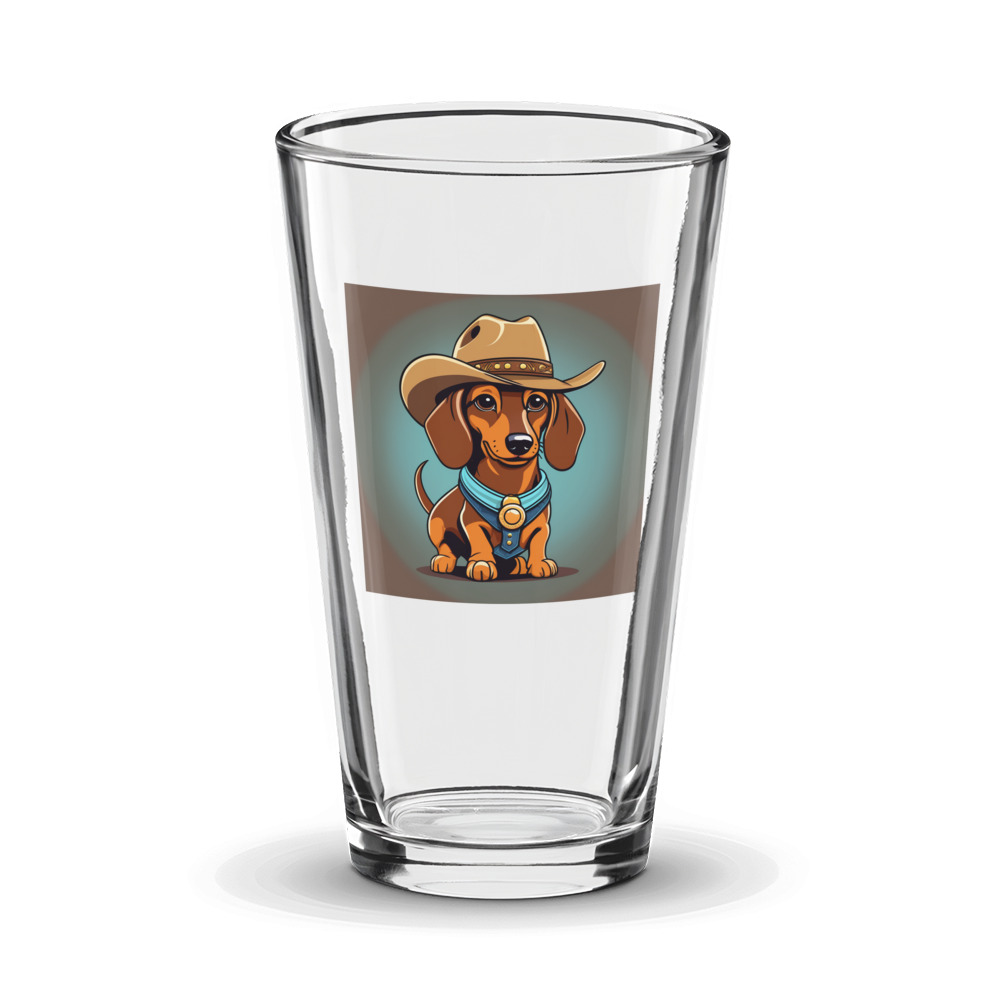 PugMug Custom Tan Dachshund Glass Tumbler