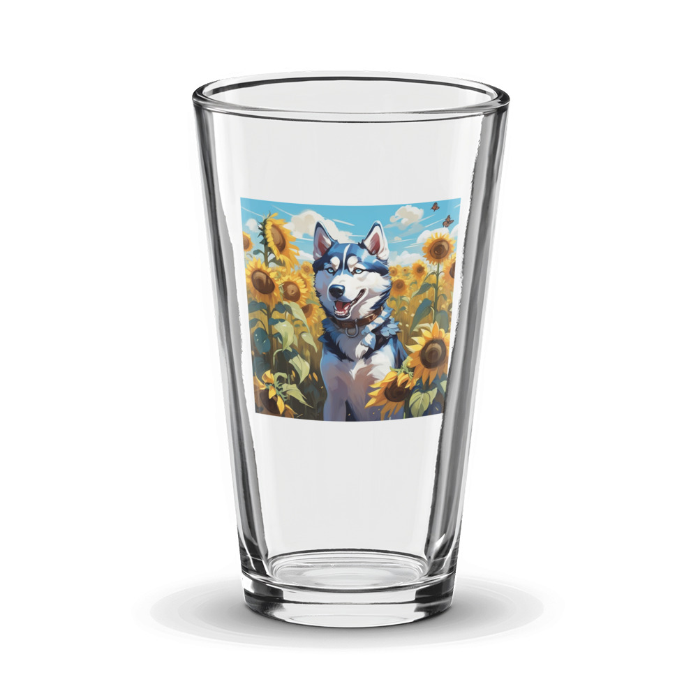 PugMug Custom Siberian Husky Glass Tumbler