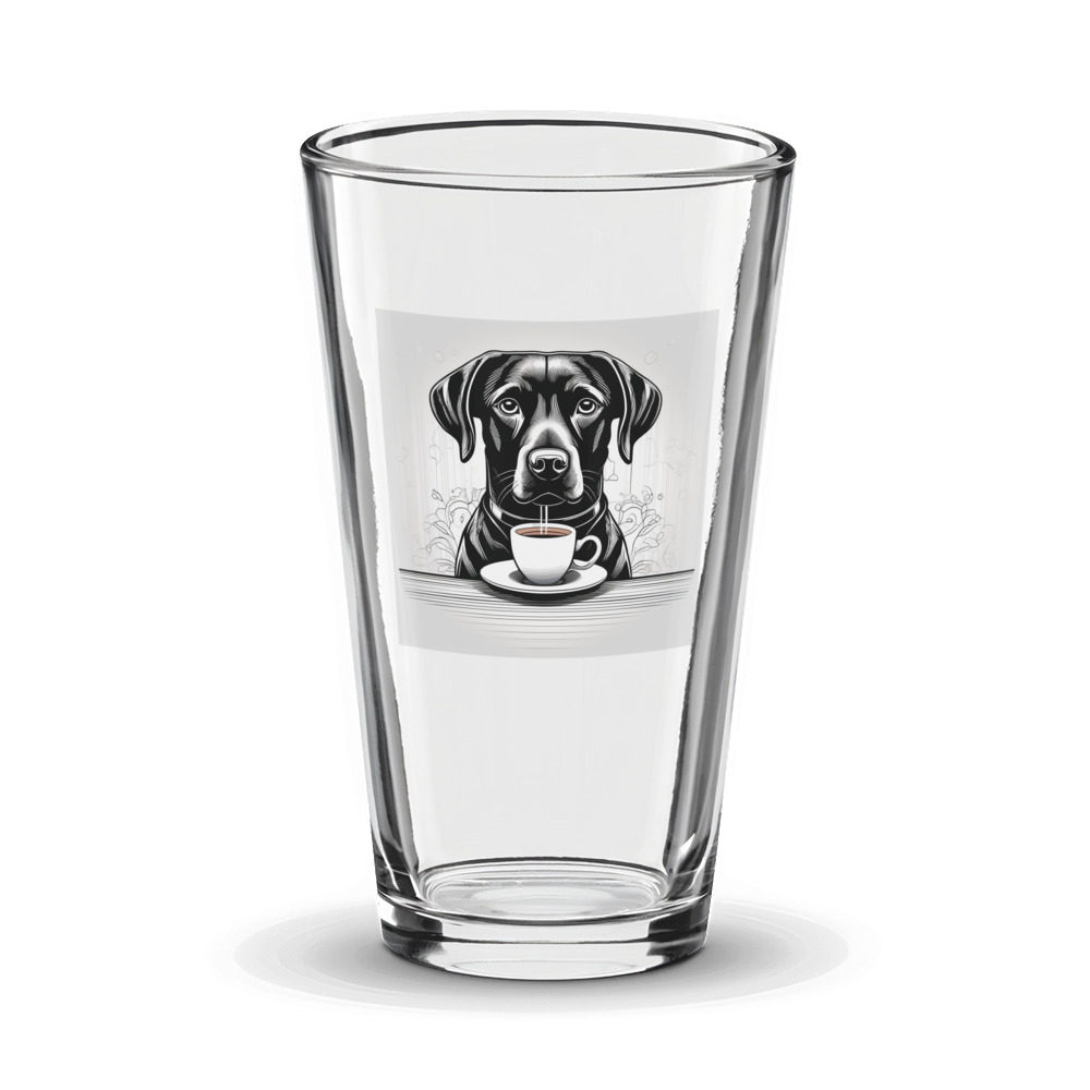 PugMug Custom Black Labrador Retriever Glass Tumbler