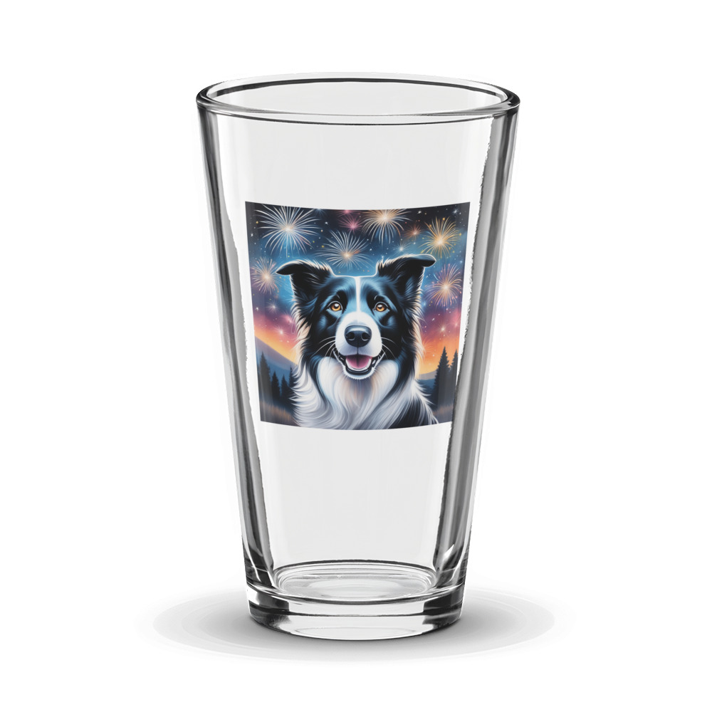 PugMug Custom Border Collie Glass Tumbler
