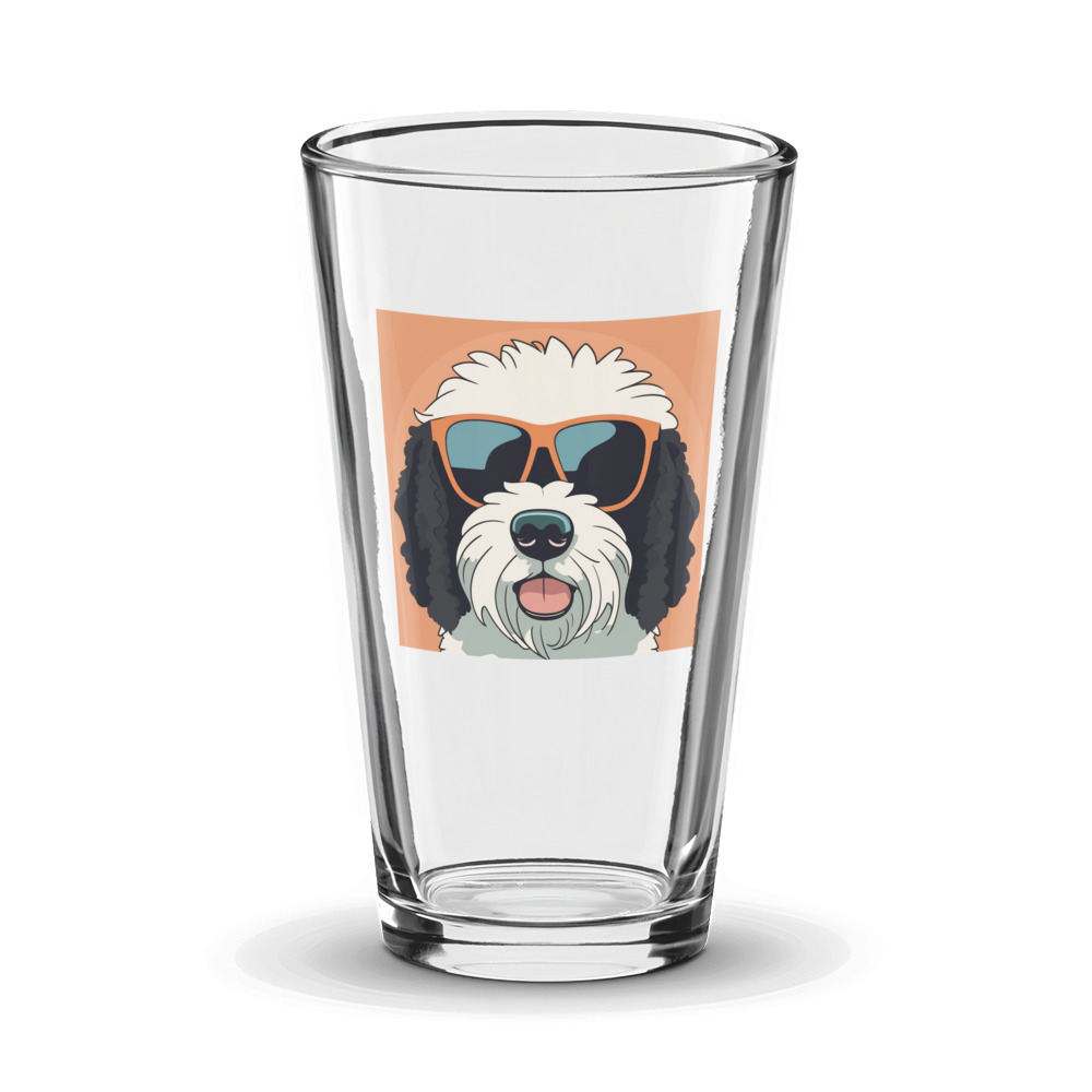 PugMug Custom Portuguese Water Dog Glass Tumbler