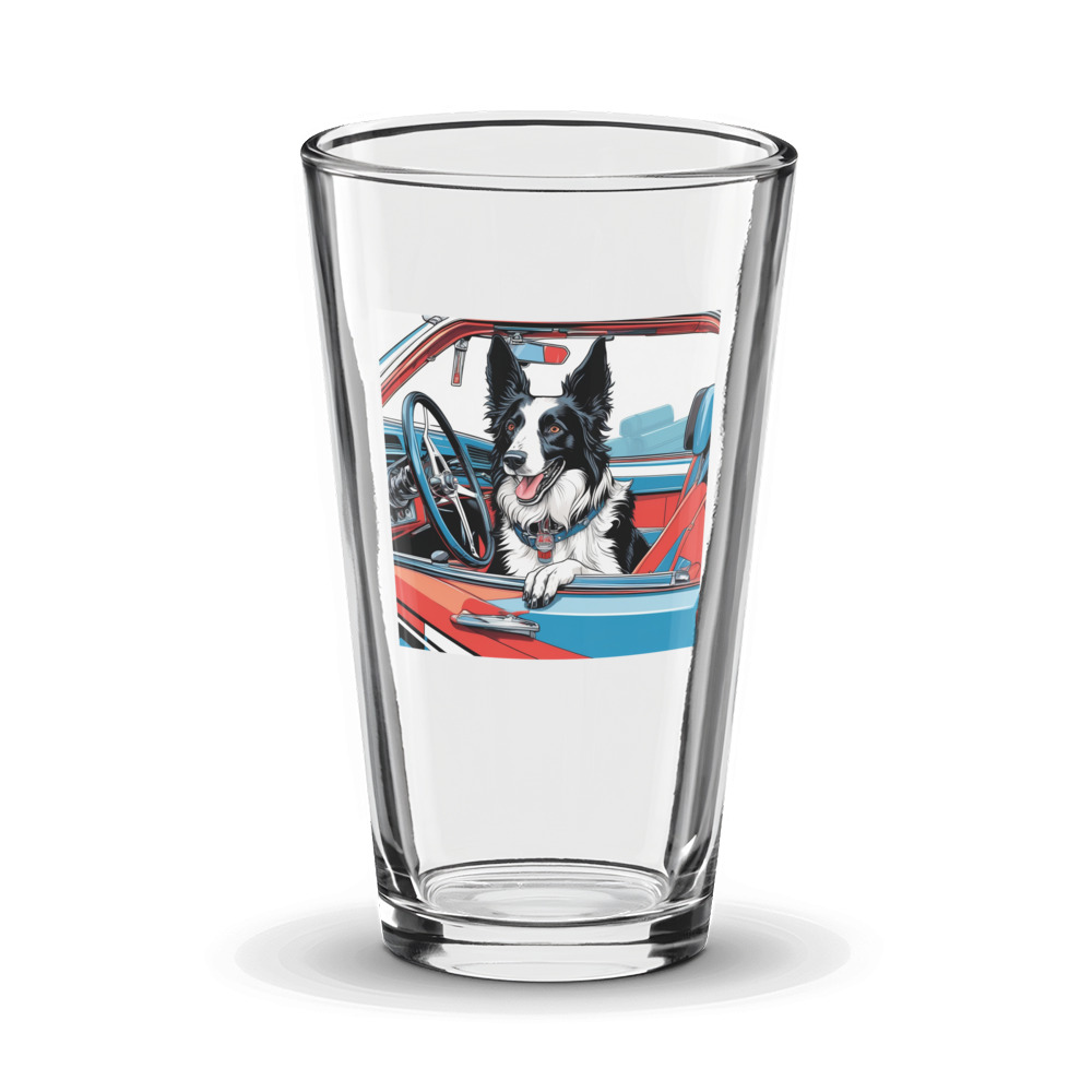 PugMug Custom Border Collie Glass Tumbler