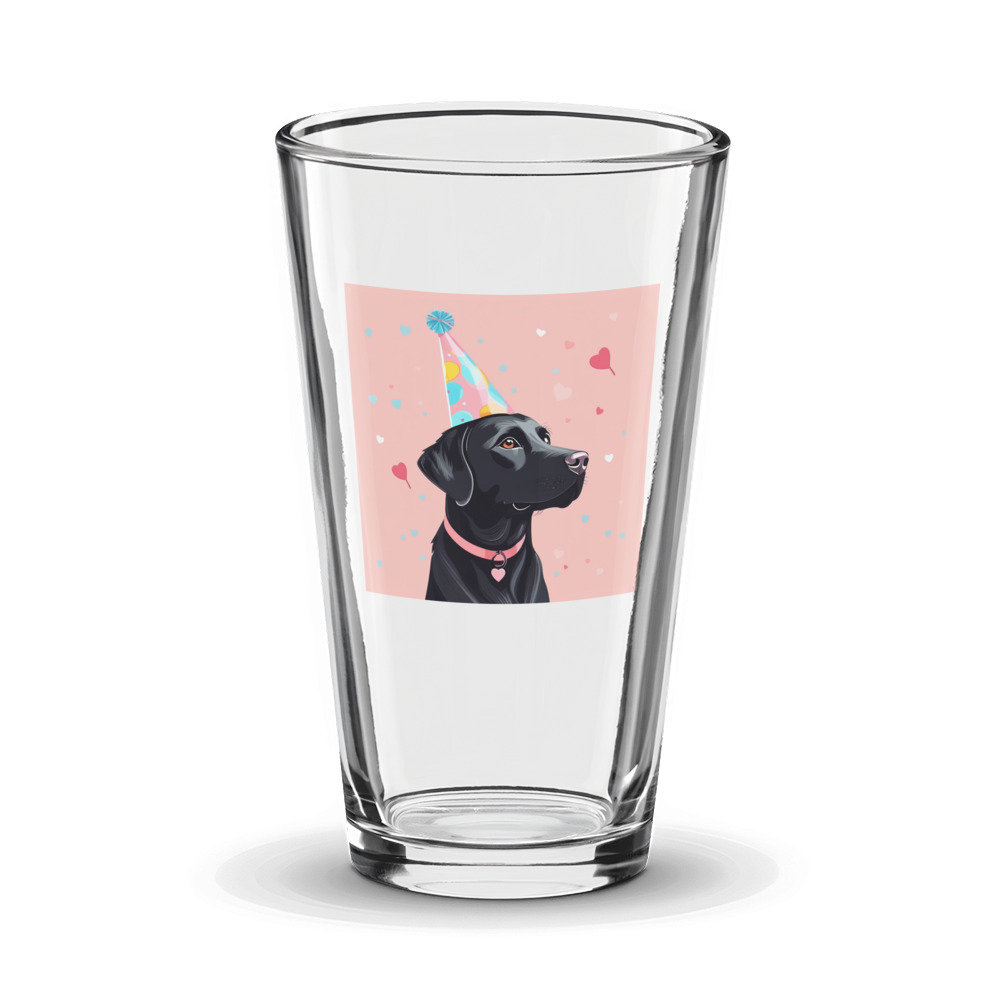 PugMug Custom Black Labrador Retriever Glass Tumbler