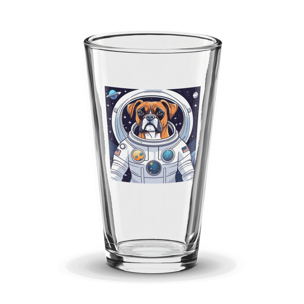 PugMug Custom Boxer Dog Glass Tumbler