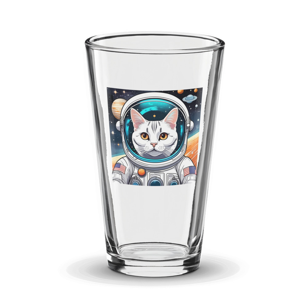 PugMug Custom White American Shorthair Cat Glass Tumbler