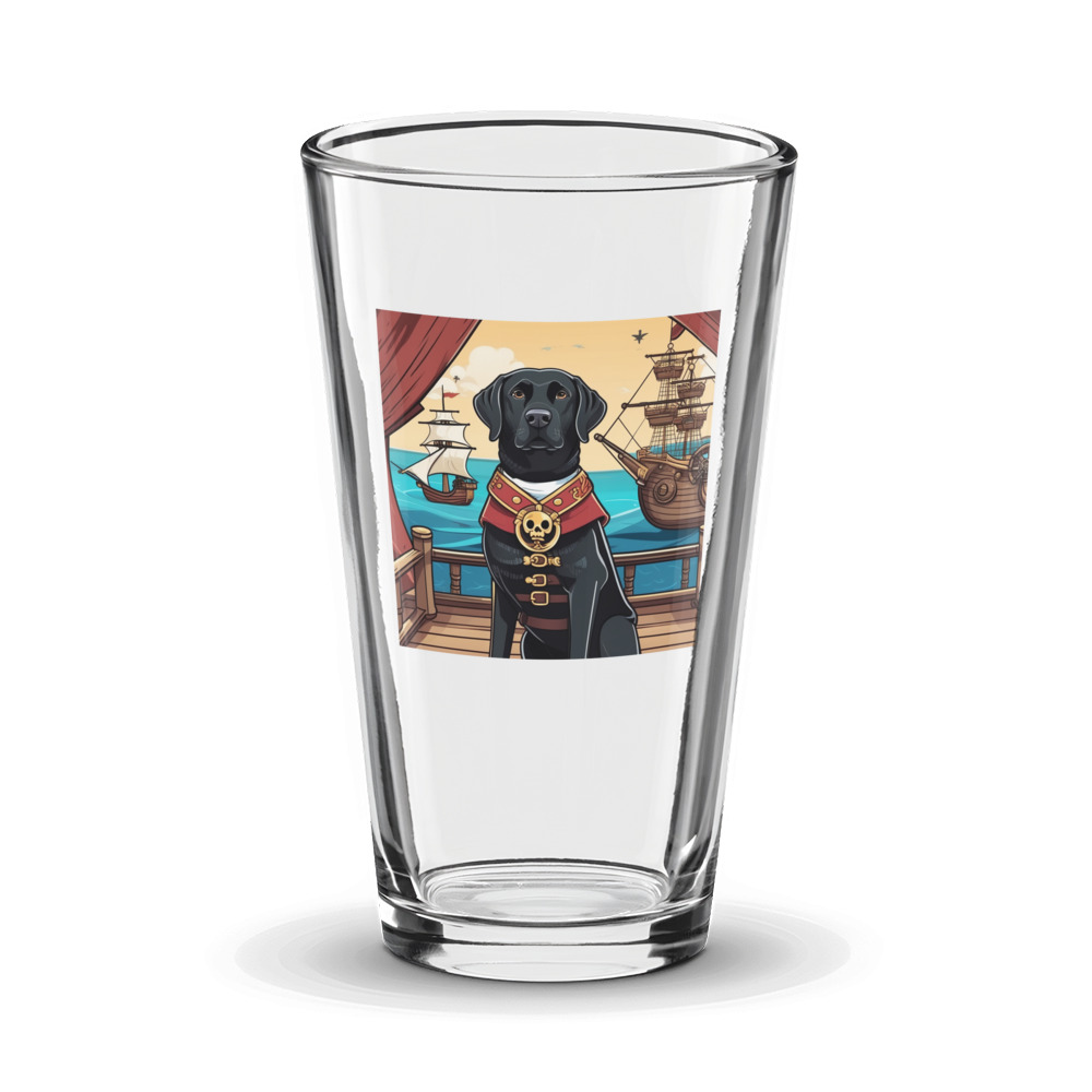 PugMug Custom Black Labrador Retriever Glass Tumbler