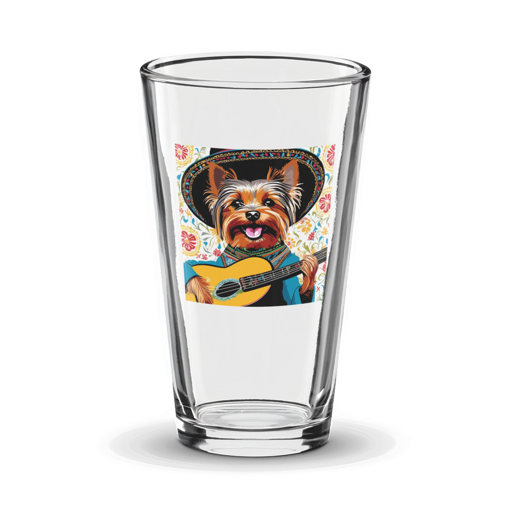 PugMug Custom Yorkshire Terrier Glass Tumbler