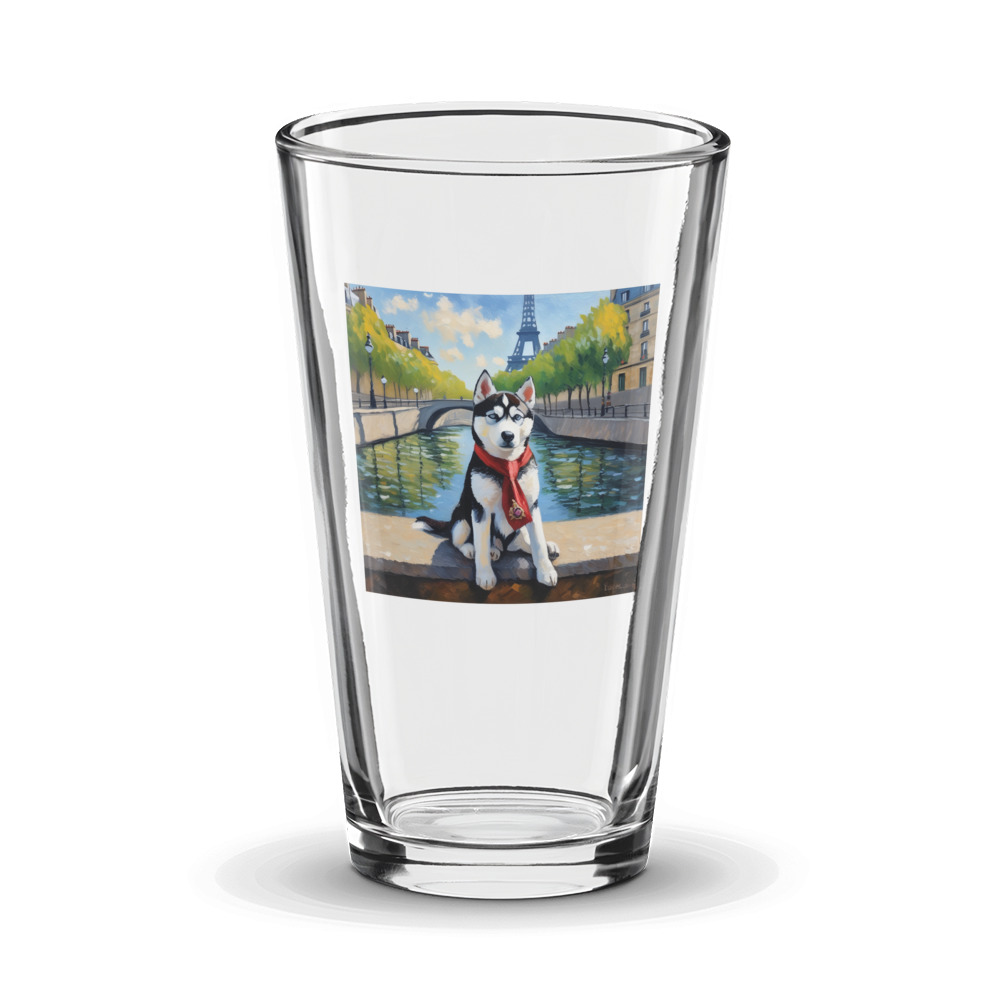 PugMug Custom Siberian Husky Glass Tumbler