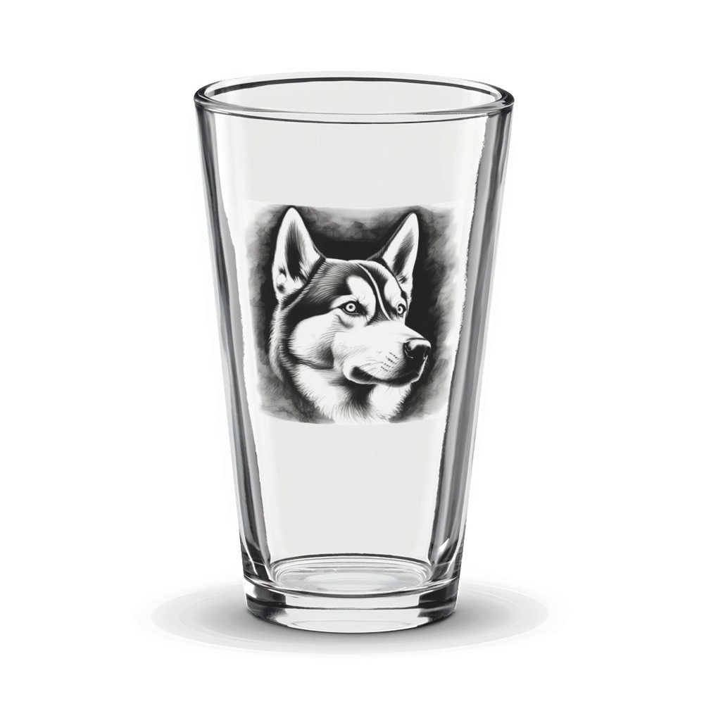 PugMug Custom Siberian Husky Glass Tumbler