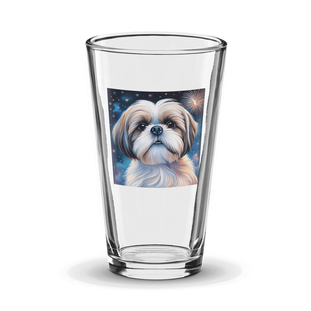 PugMug Custom Shih Tzu Glass Tumbler