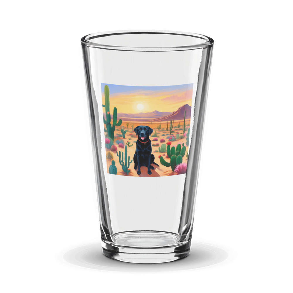 PugMug Custom Black Labrador Retriever Glass Tumbler