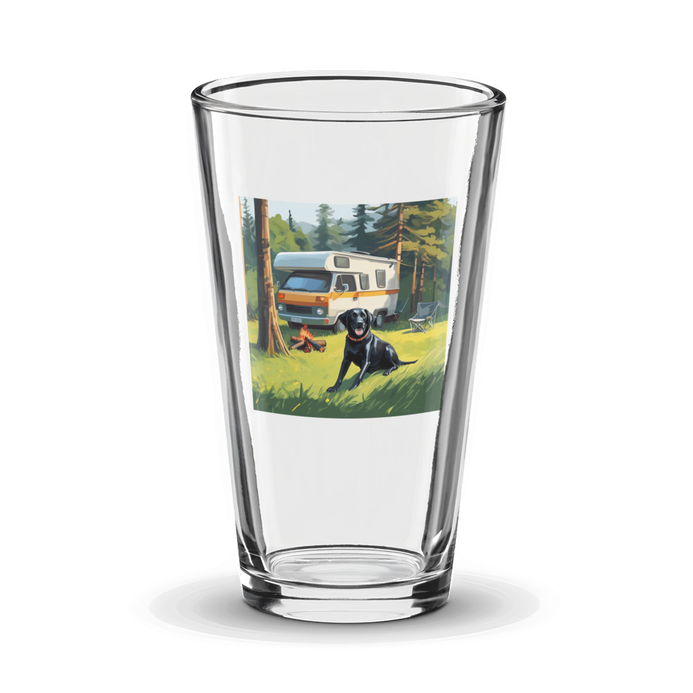PugMug Custom Black Labrador Retriever Glass Tumbler