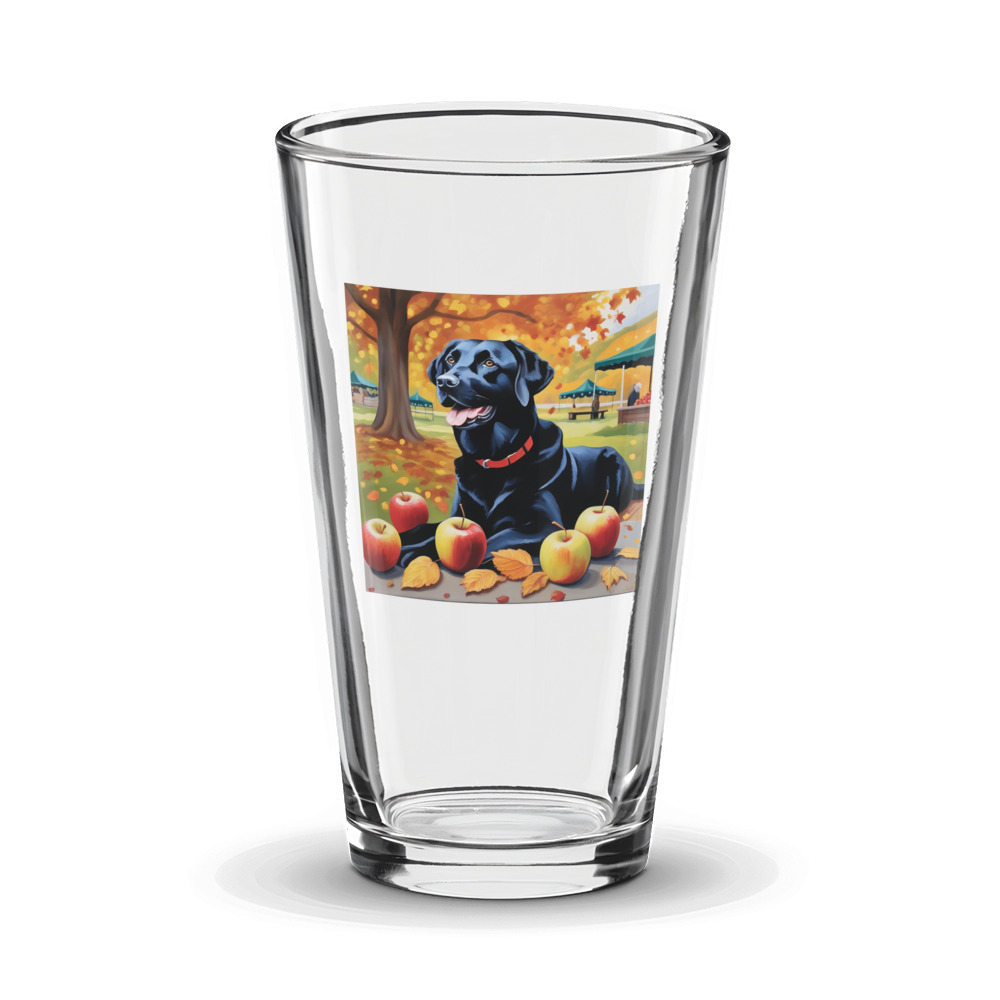 PugMug Custom Black Labrador Retriever Glass Tumbler