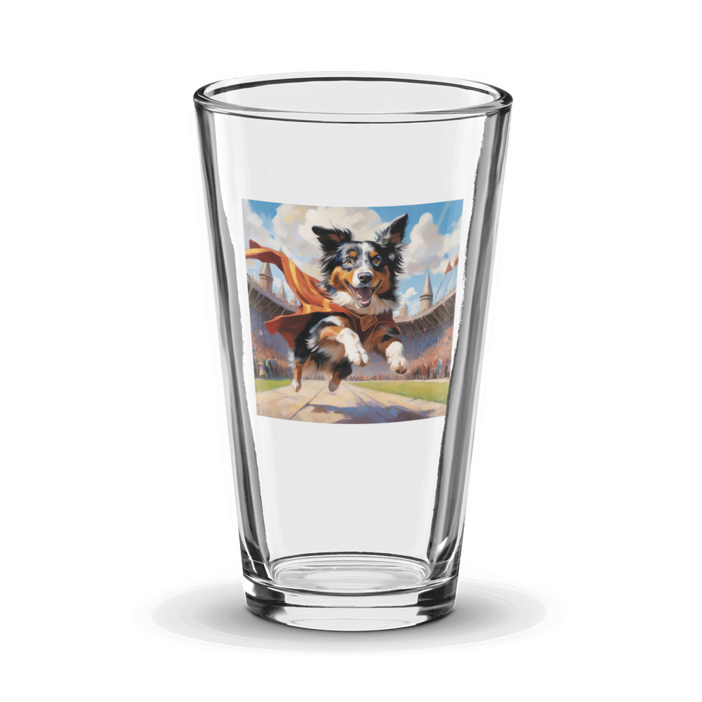 PugMug Custom Australian Shepherd Dog Glass Tumbler