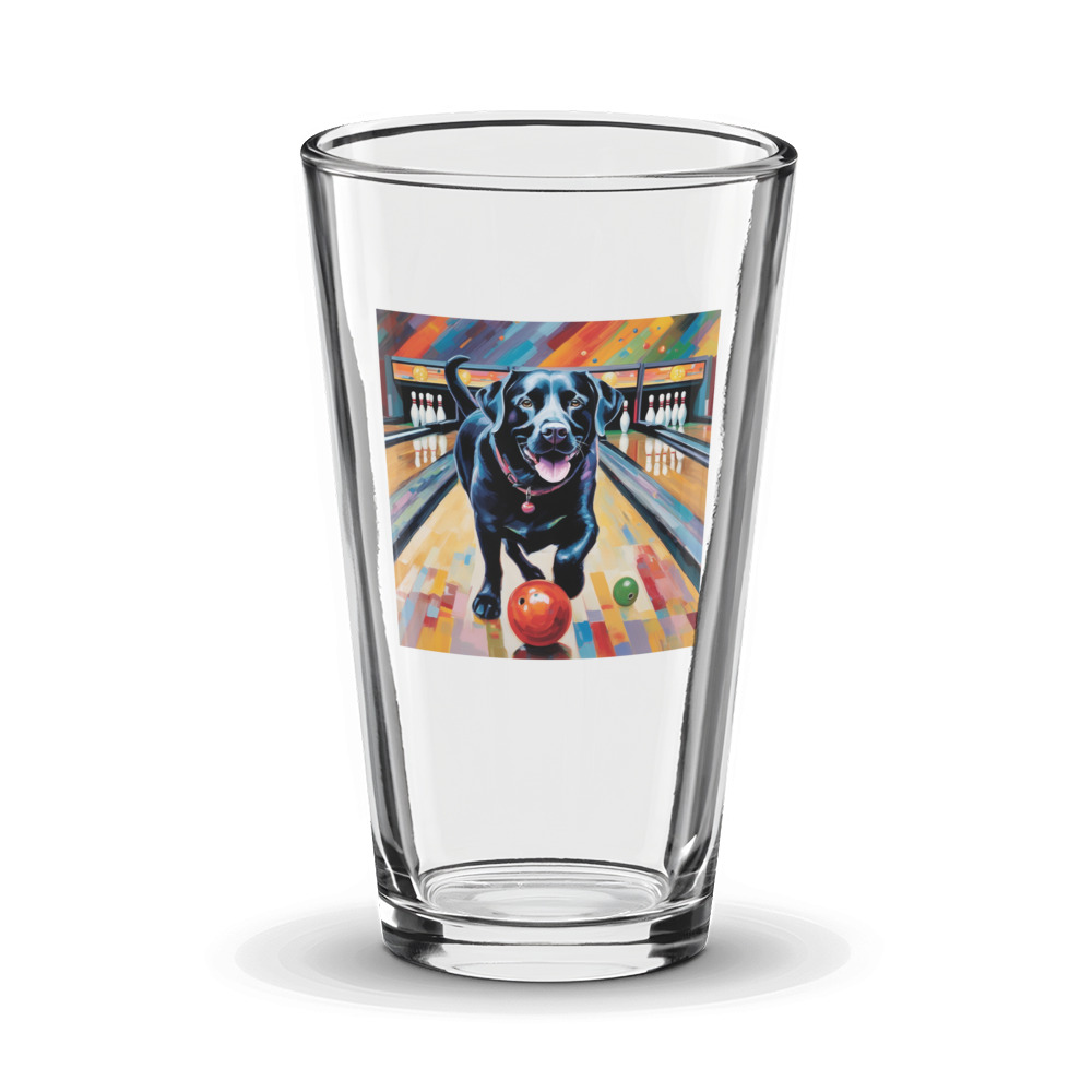 PugMug Custom Black Labrador Retriever Glass Tumbler