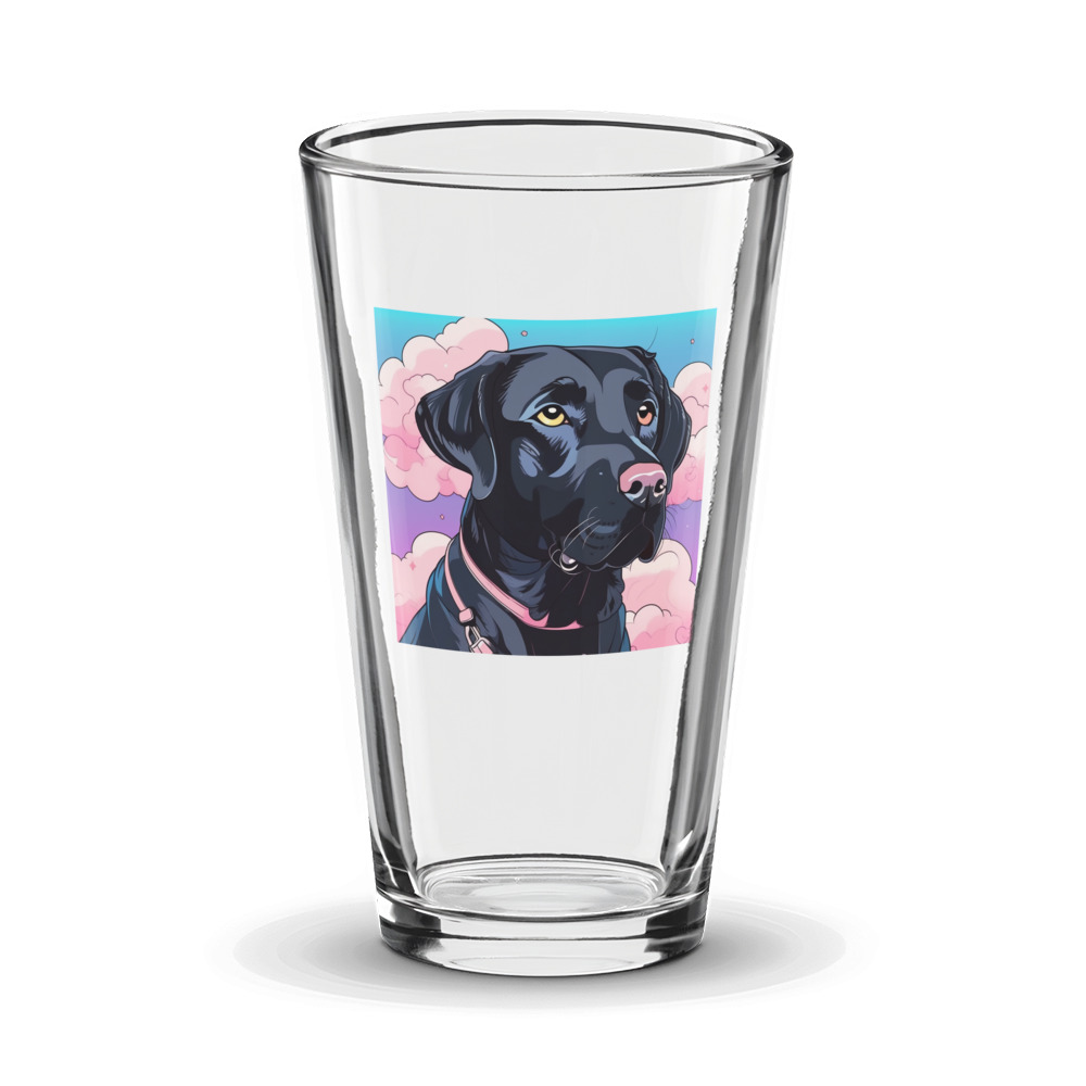 PugMug Custom Black Labrador Retriever Glass Tumbler