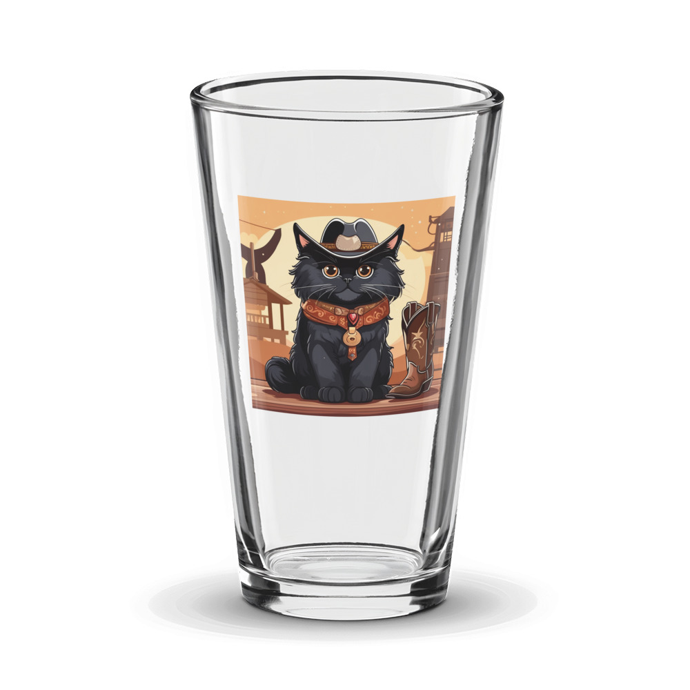 PugMug Custom Black Persian Cat Glass Tumbler