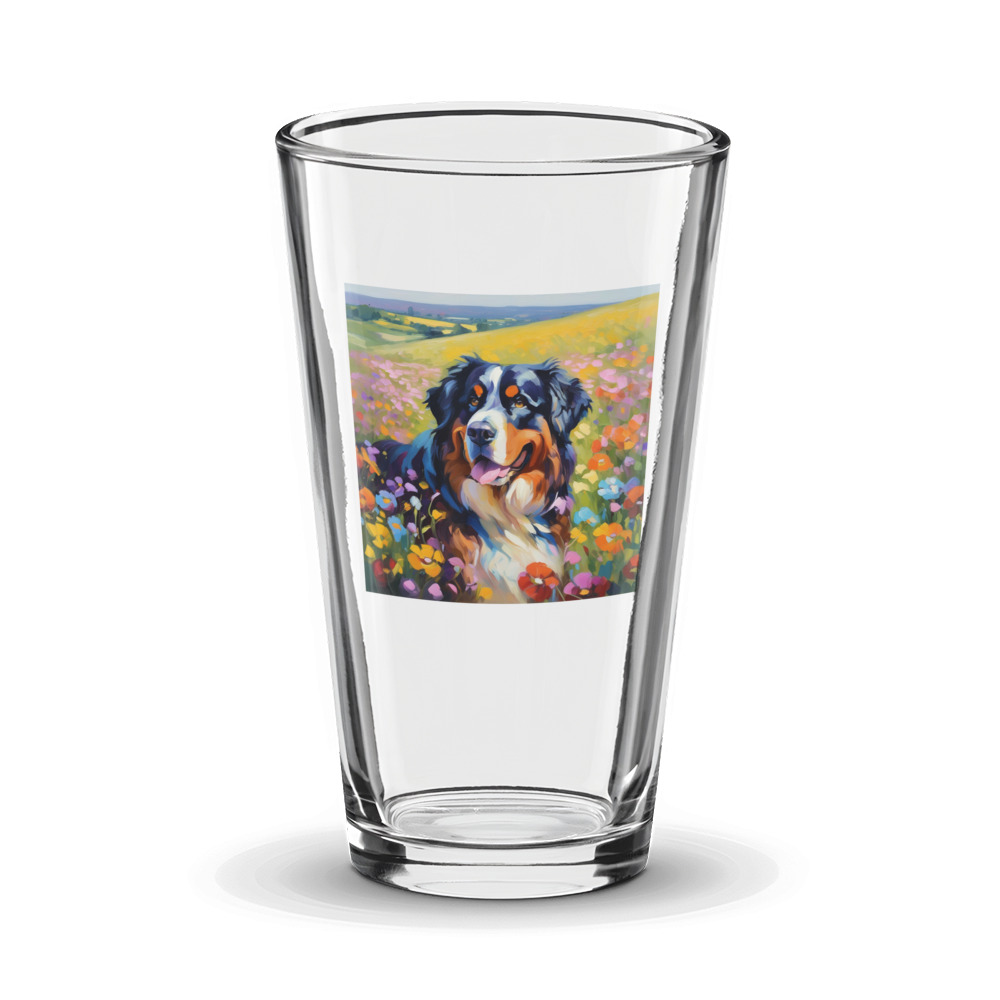 PugMug Custom Bernese Mountain Dog Glass Tumbler
