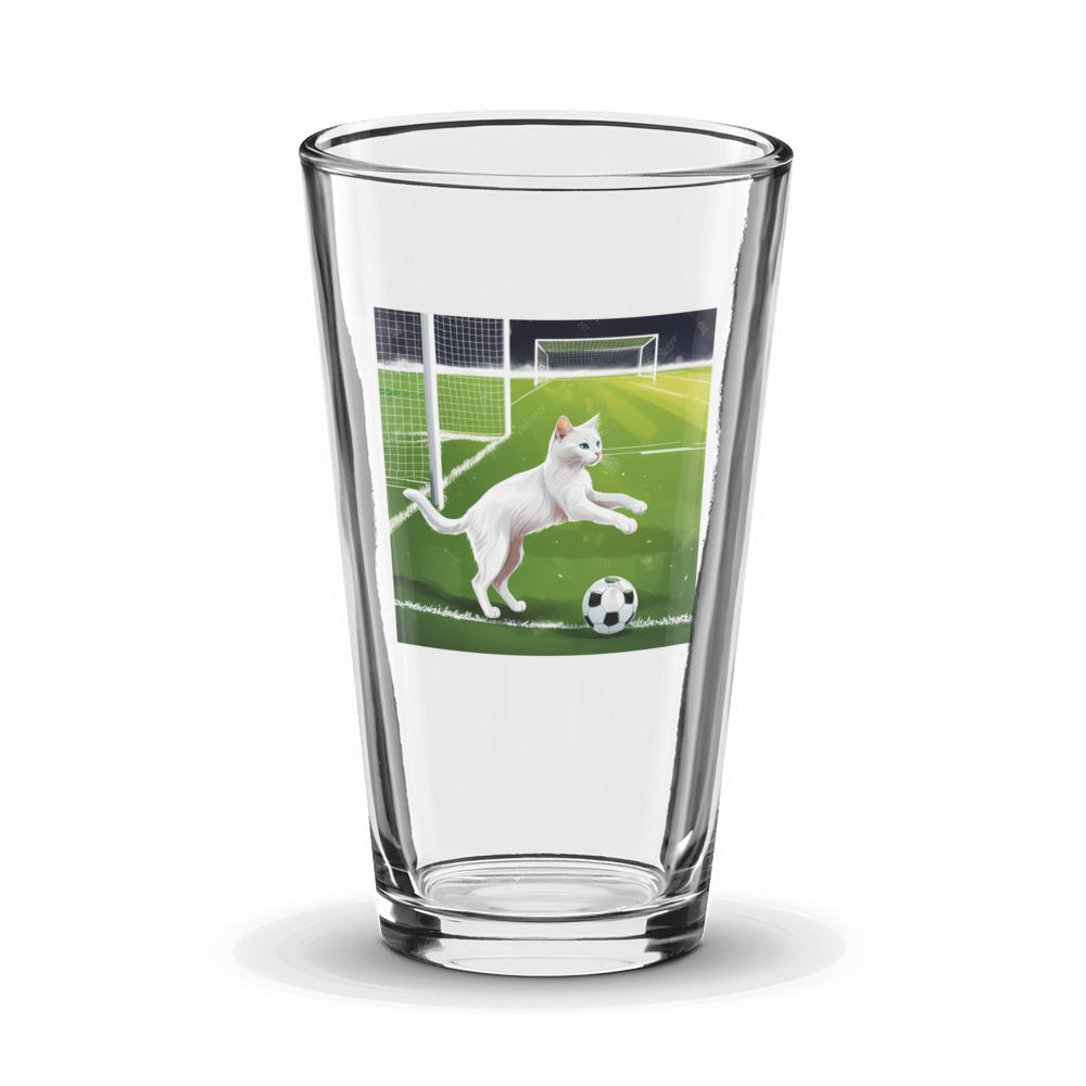 PugMug Custom White Companion Cat Glass Tumbler