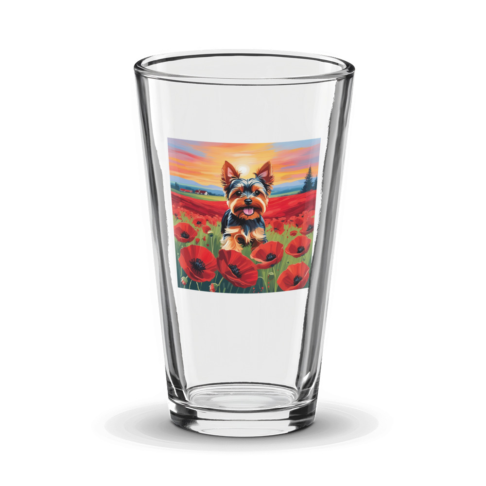PugMug Custom Yorkshire Terrier Glass Tumbler