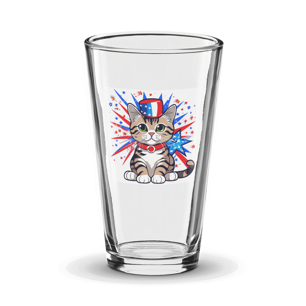 PugMug Custom Tabby Scottish Fold Cat Glass Tumbler