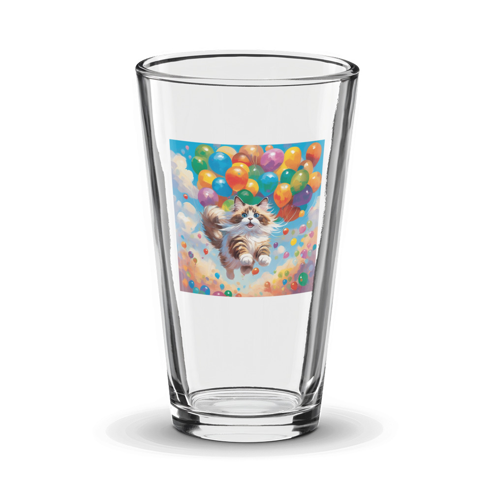 PugMug Custom Tabby Ragdoll Cat Glass Tumbler