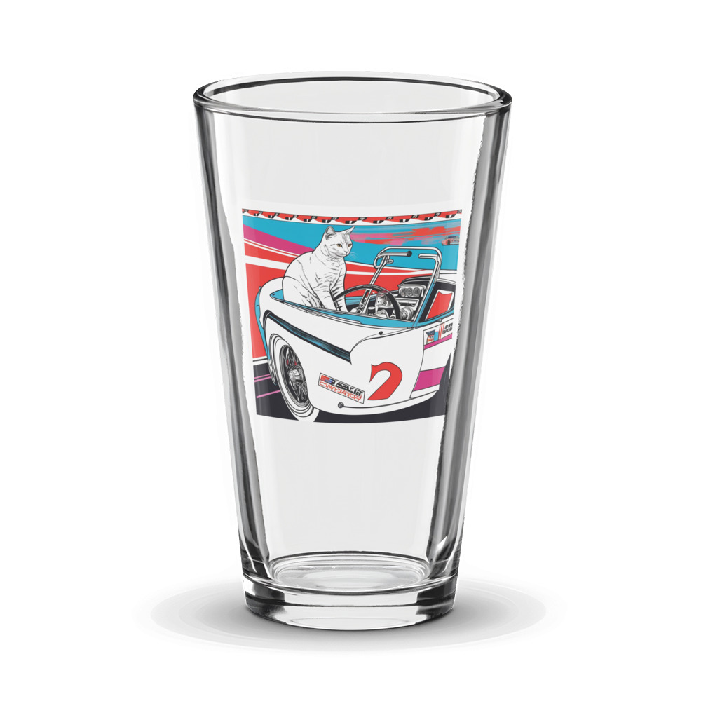 PugMug Custom White Companion Cat Glass Tumbler