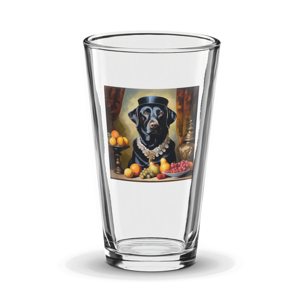 PugMug Custom Black Labrador Retriever Glass Tumbler
