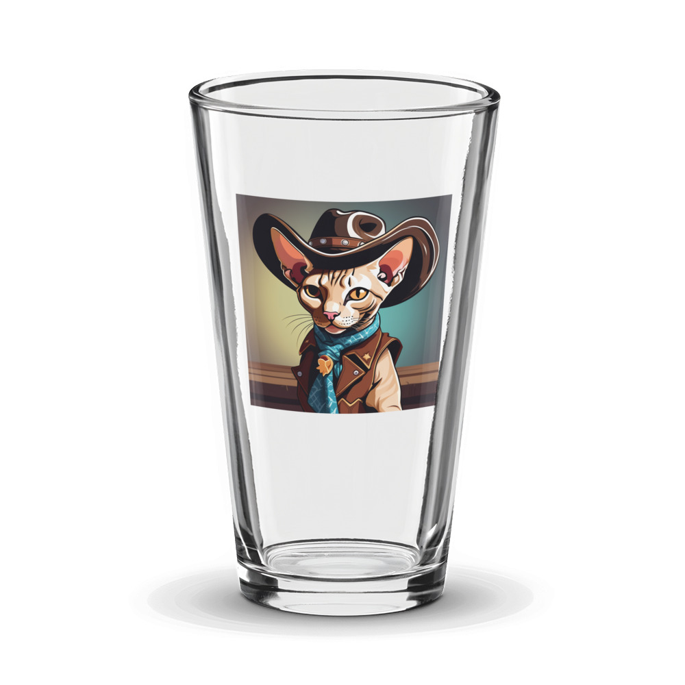 PugMug Custom Tabby Sphynx Cat Glass Tumbler