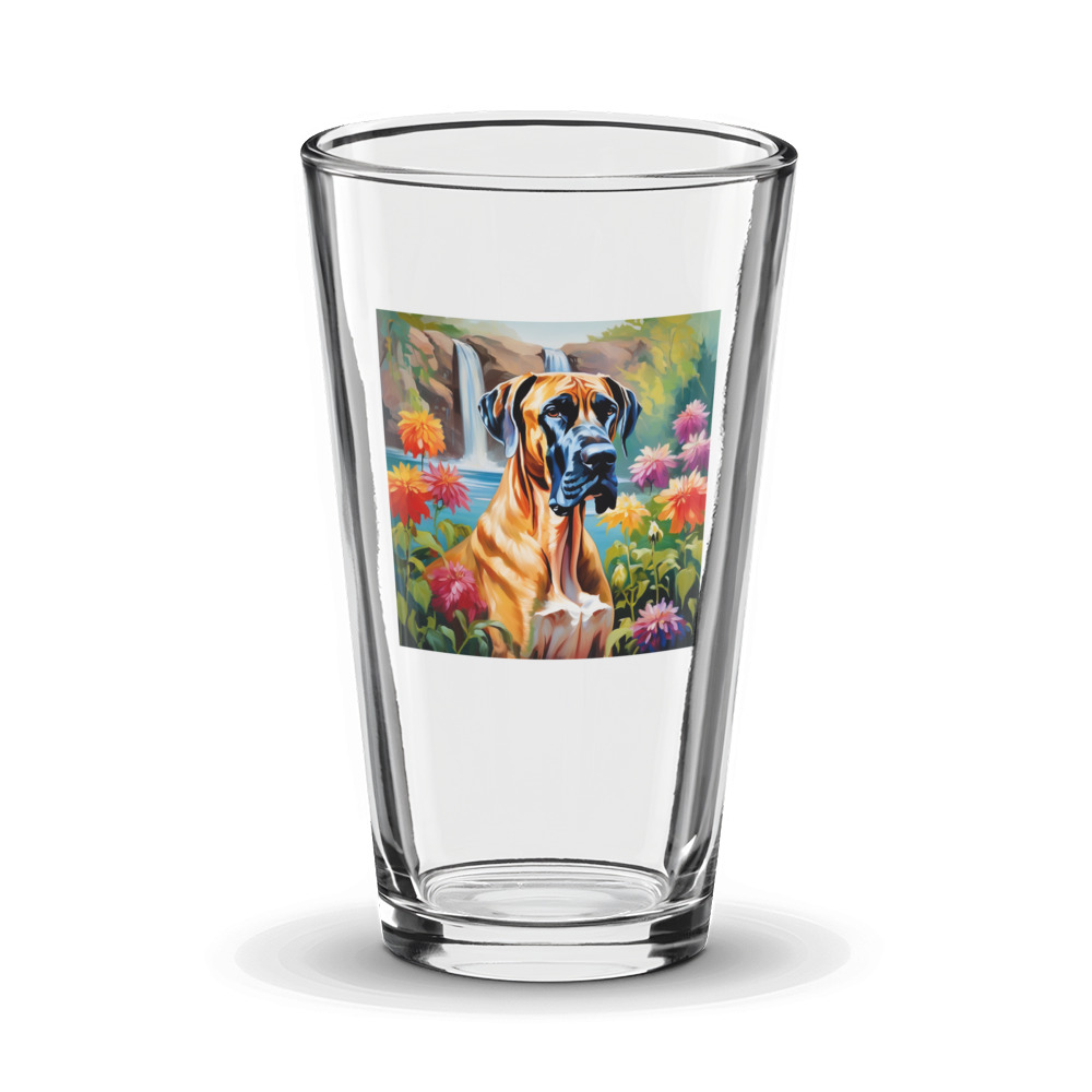 PugMug Custom Great Dane Glass Tumbler