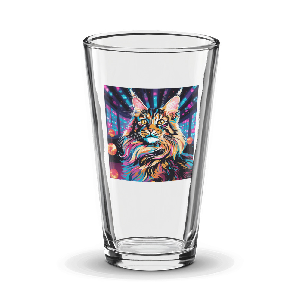 PugMug Custom Tabby Maine Coon Cat Glass Tumbler