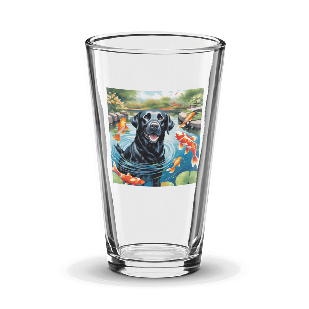 PugMug Custom Black Labrador Retriever Glass Tumbler