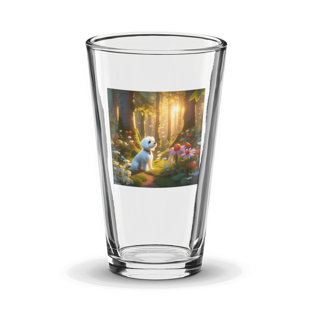 PugMug Custom Maltese Dog Glass Tumbler