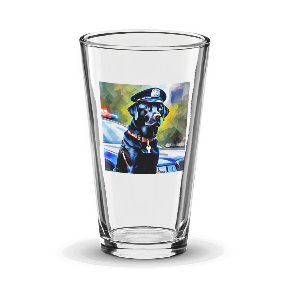 PugMug Custom Black Labrador Retriever Glass Tumbler