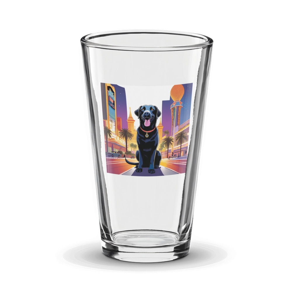 PugMug Custom Black Labrador Retriever Glass Tumbler