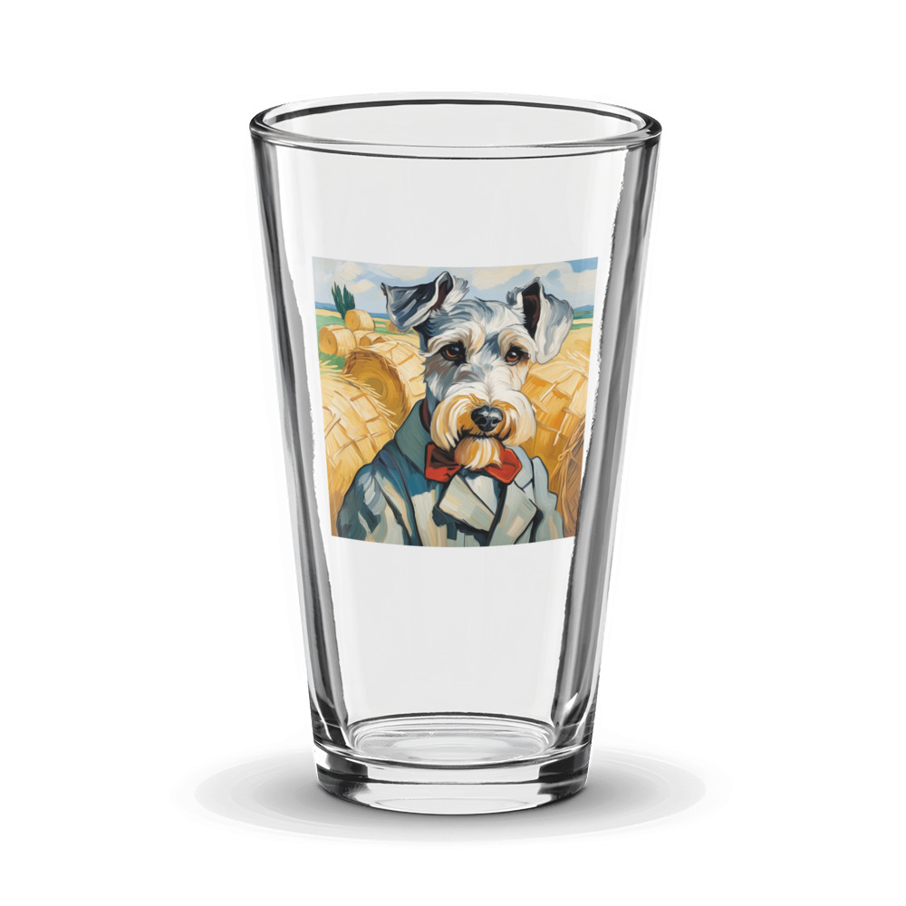 PugMug Custom Miniature Schnauzer Glass Tumbler