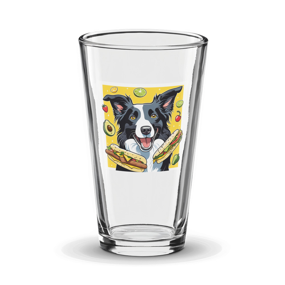 PugMug Custom Border Collie Glass Tumbler