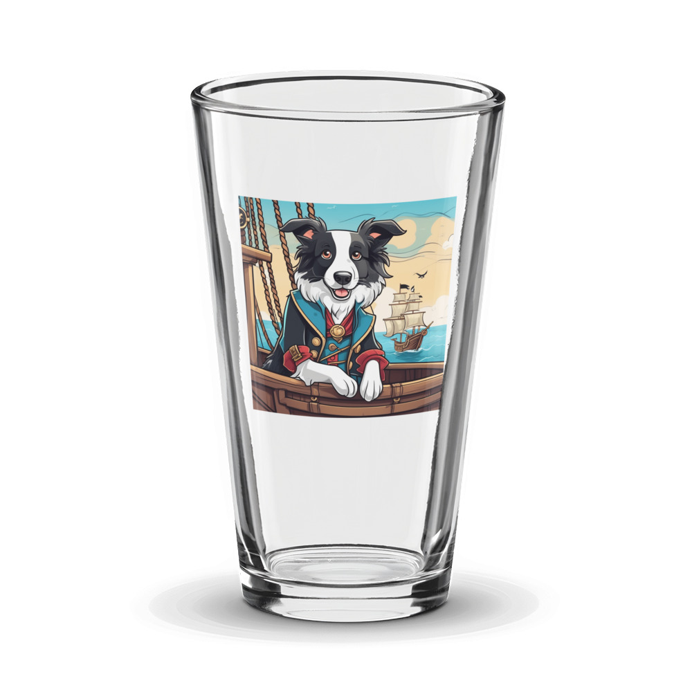 PugMug Custom Border Collie Glass Tumbler