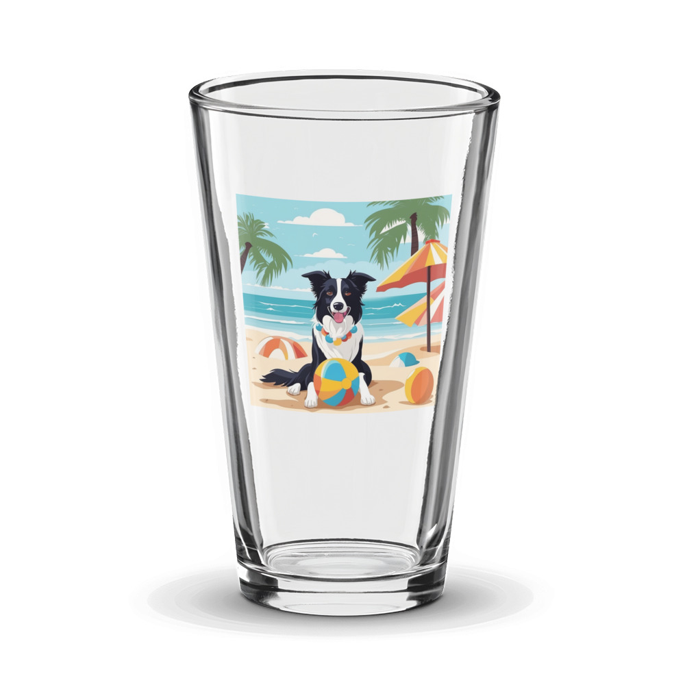 PugMug Custom Border Collie Glass Tumbler