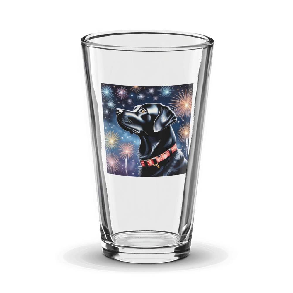 PugMug Custom Black Labrador Retriever Glass Tumbler