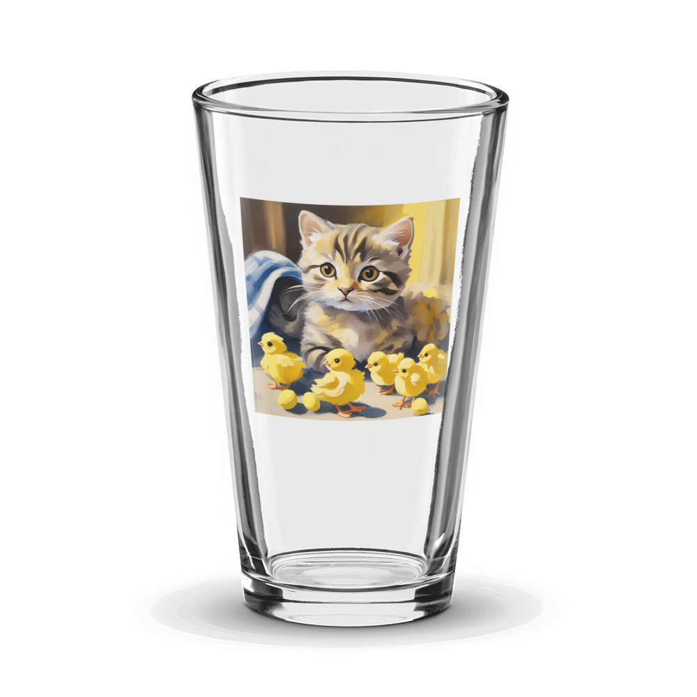 PugMug Custom Tabby Scottish Fold Cat Glass Tumbler