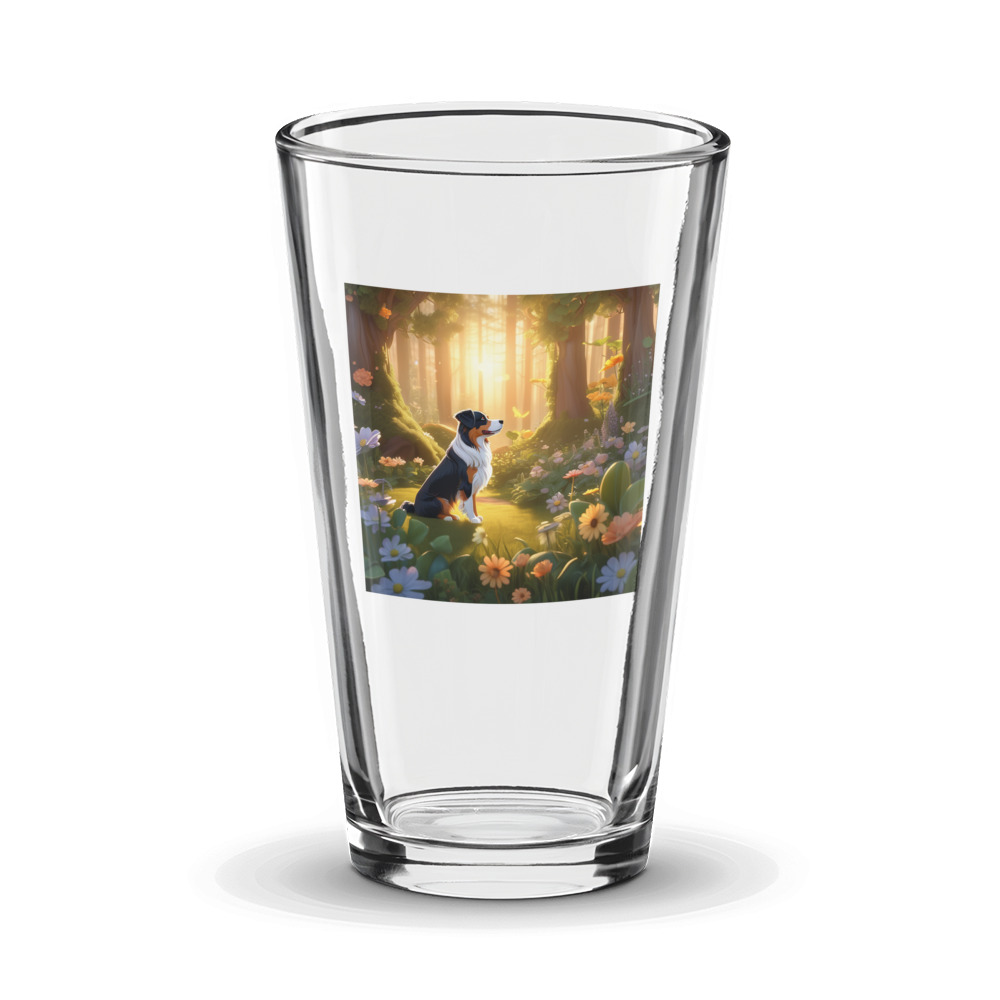 PugMug Custom Miniature American Shepherd Glass Tumbler