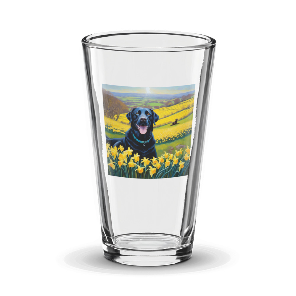 PugMug Custom Black Labrador Retriever Glass Tumbler