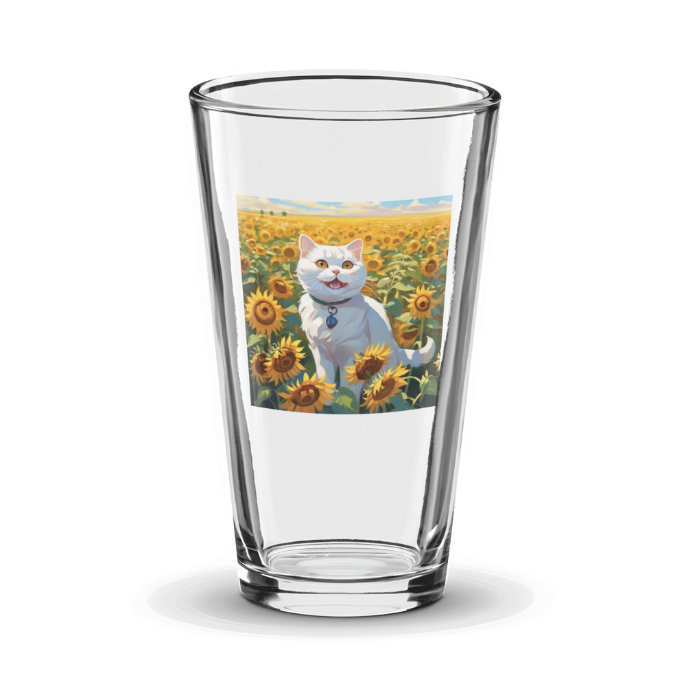 PugMug Custom White Scottish Fold Cat Glass Tumbler