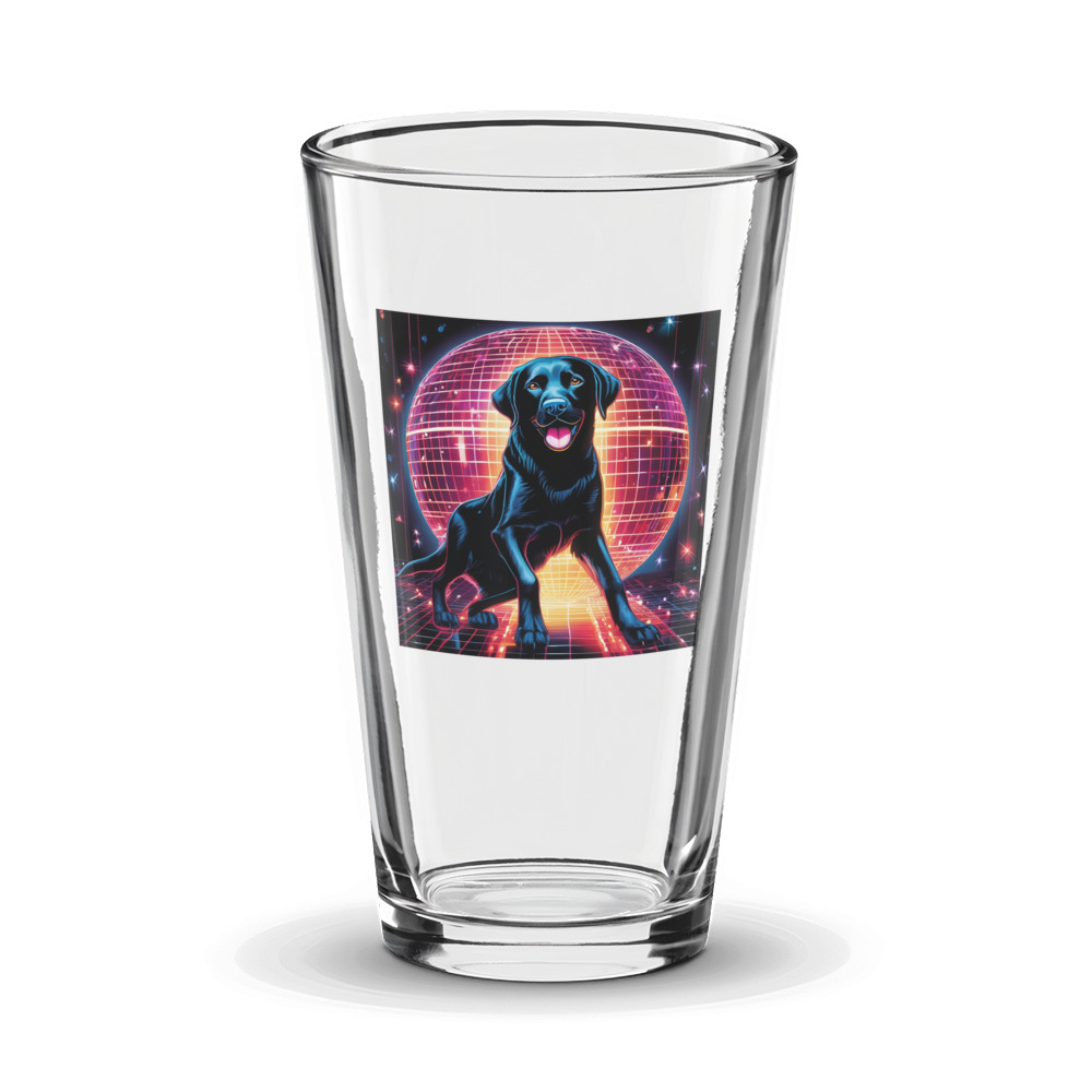 PugMug Custom Black Labrador Retriever Glass Tumbler