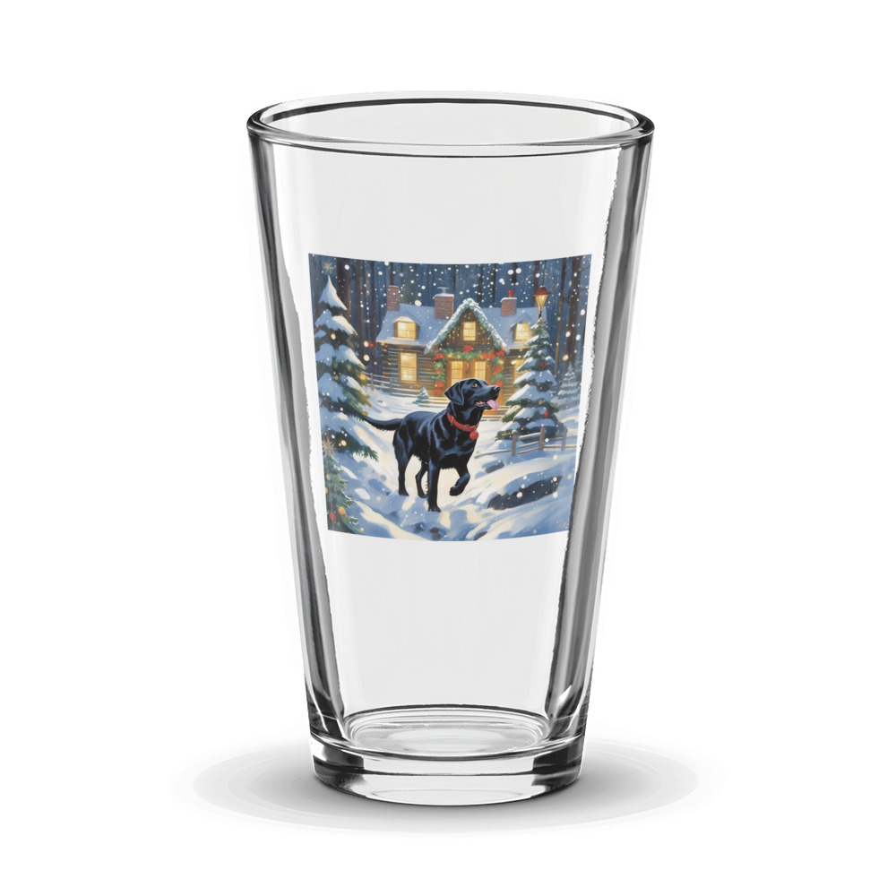 PugMug Custom Black Labrador Retriever Glass Tumbler